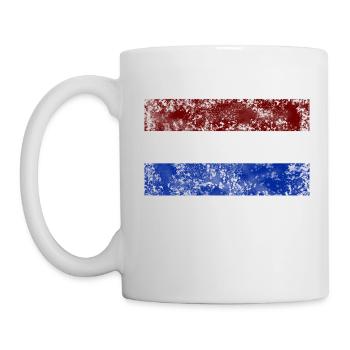 Drapeau des Pays-Bas Vintage - Mug blanc - blanc - Gauche