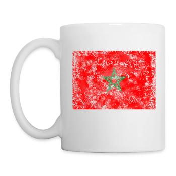 Marokko vintage Flagge - Tasse - Weiß - Links