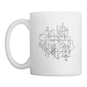 Abstract Lines - Tasse - Weiß - Links