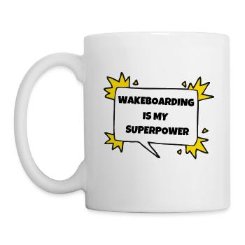 Wakeboarden ist meine Superkraft - Tasse - Weiß - Links