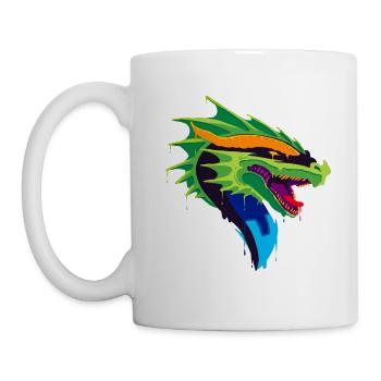 A Beautiful and Funny Dragon Design - Mug - white - Left