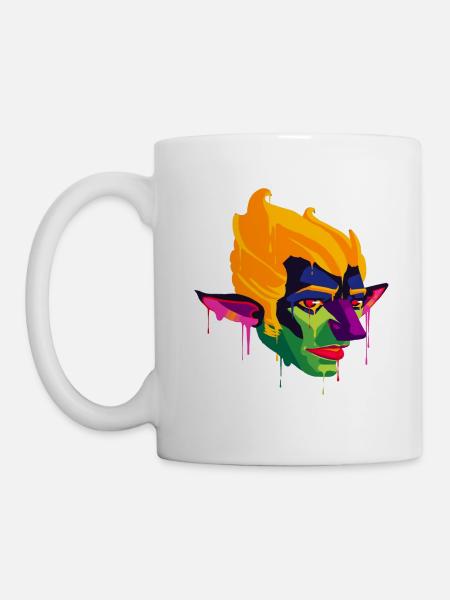 Creepy and beautiful Gnome Monster design - Mug - white