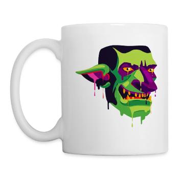 Creepy and beautiful Goblin Monster Design - Mug - white - Left