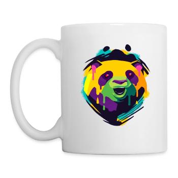 Ein Schönes und Lustiges Panda Design - Tasse - Weiß - Links
