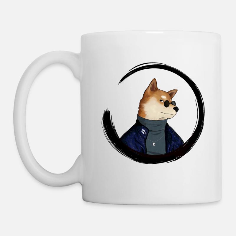 Shiba Inu cooles Hund Design Geschenk Idee - Tasse - Weiß