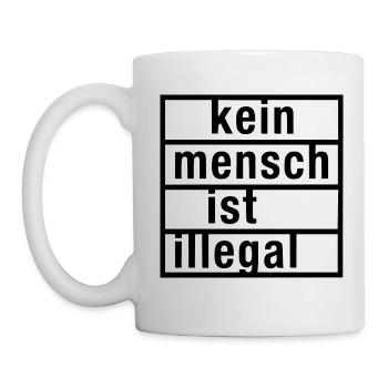 Kein mensch ist illegal - Tasse - Weiß - Links