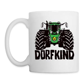 Dorfkind - Trecker, Traktor, Landwirtschaft, Agrar - Tasse - Weiß - Links
