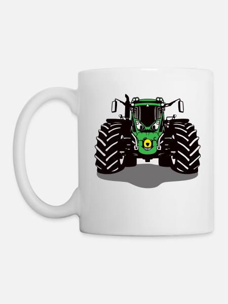 tracteur, tracteur, agriculture, agriculture, agriculteur - Mug blanc - blanc
