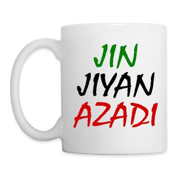 jin jiyan azadi iran - Mug blanc - blanc - Gauche