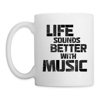 Life Sounds Better With Music - Mug - white - Left