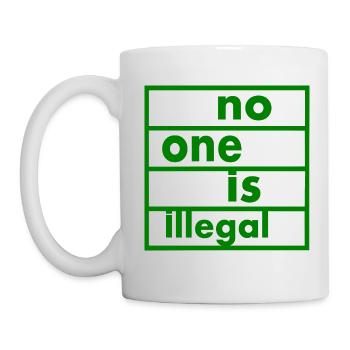 No one is illegal - Mug - white - Left