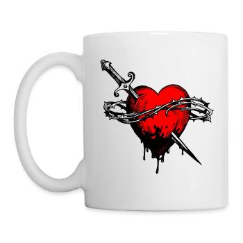 Cœur - Mug blanc - blanc - Gauche