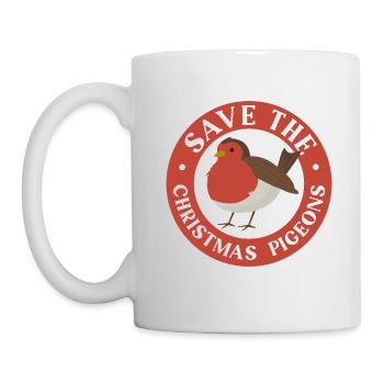 Sauvez les pigeons de Noël - Mug blanc - blanc - Gauche
