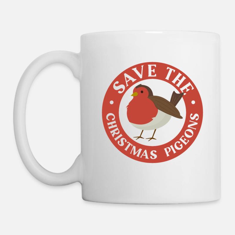 Save the Christmas Pigeons - Mug - white
