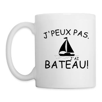 J'peux pas j'ai bateau - Mug blanc - blanc - Gauche