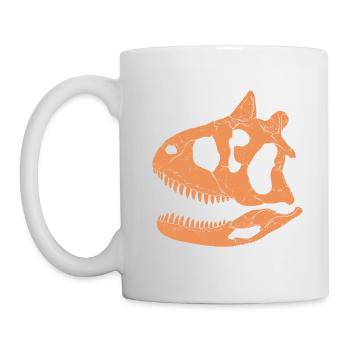 Carnotaurus Fossil Schädel - Tasse - Weiß - Links
