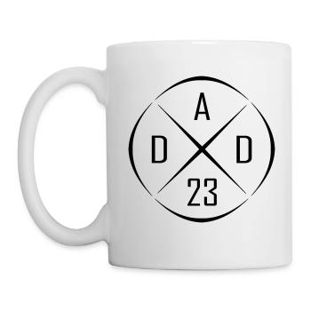 Dad 23 Kreis Kreuz Design - Tasse - Weiß - Links