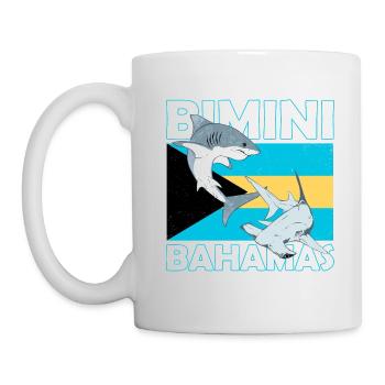 Drapeau des Bahamas Bimini - Mug blanc - blanc - Gauche