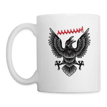 Black Raven Flying - Mug - white - Left