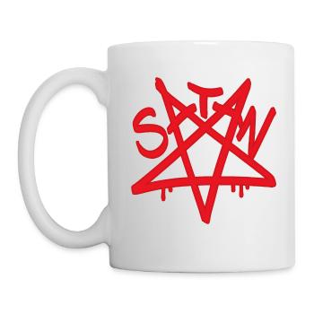 Star Of Satan Inverted Red Pentagram - Mug - white - Left