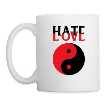 Yin Yang Love Hate - Mug - white - Left