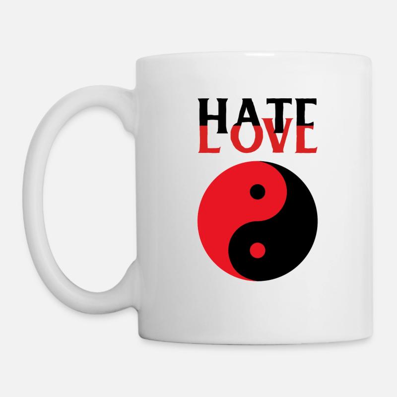 Yin Yang Amour Haine - Mug blanc - blanc