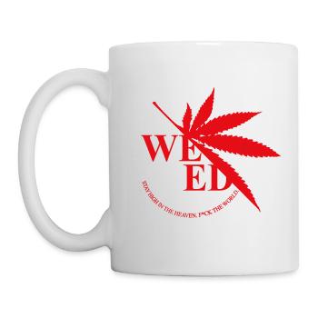 Sei nicht nervös Rauchkraut bleib high - Tasse - Weiß - Links