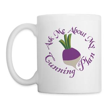 Ask Me About My Cunning Plan Blackadder Turnip - Mug - white - Left