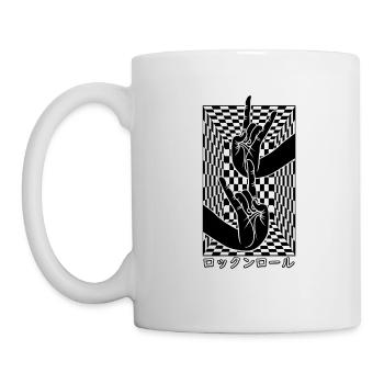 Japanese Hand On Chess With Mudra Rock N Roll - Mug - white - Left