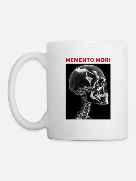 Skull Memento Mori Black - Mug - white