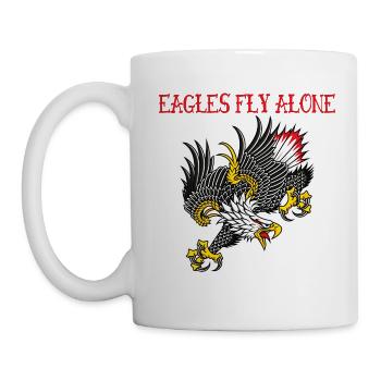 Eagles Fly Alone Traditional Old School Tattoo - Mug - white - Left