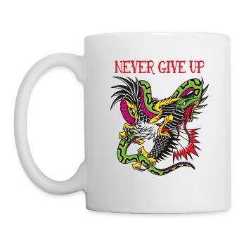 Eagle And Snake Traditional Old School Tattoo - Mug - white - Left
