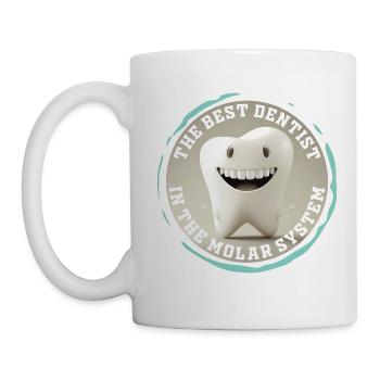 Best dentist in the molar system - bester Zahnarzt - Tasse - Weiß - Links