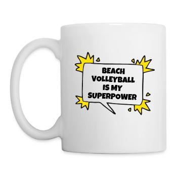 Beach volleyball is my superpower. - Mug - white - Left