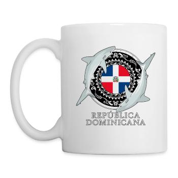Karibischer Riffhai Dominikanische Republik - Tasse - Weiß - Links