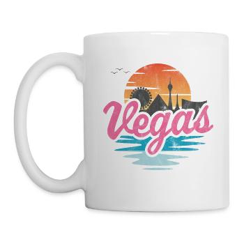 Vegas Stadt - Tasse - Weiß - Links