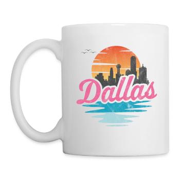 Dallas Stadt - Tasse - Weiß - Links