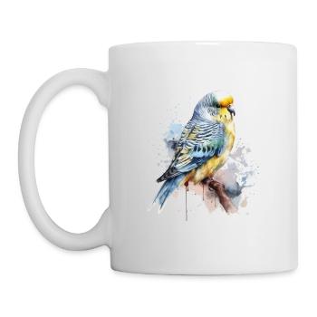 Wellensittich 1 - Tasse - Weiß - Links