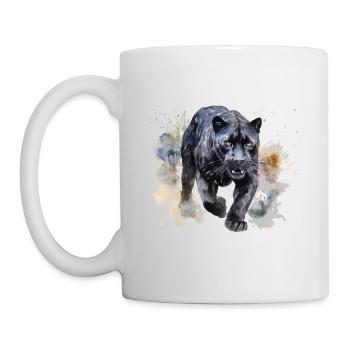 Schwarzer Panter - Tasse - Weiß - Links