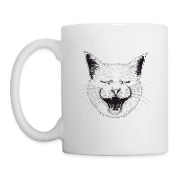 Chat qui rit - Mug blanc - blanc - Gauche
