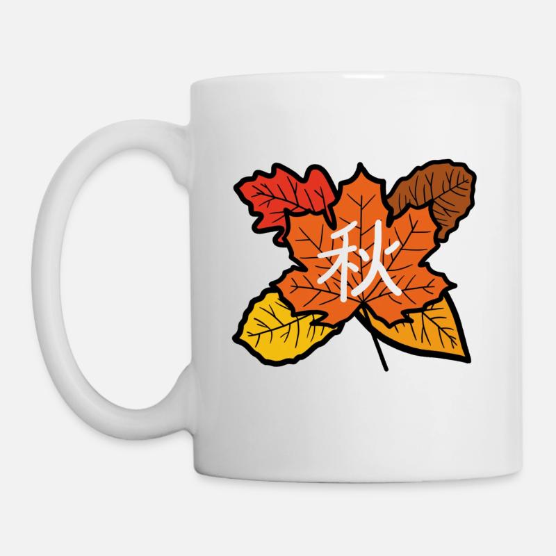 Herbst in Japanisch - Tasse - Weiß