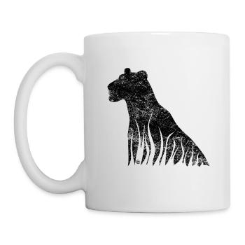 Löwin - Tasse - Weiß - Links