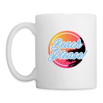 Tropical Paradise: Beach Please! Vacation Vibes - Mug - white - Left