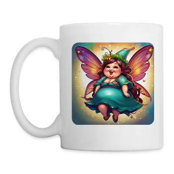 Cute Good Mood Moppel Fairy with Wings - Mug - white - Left