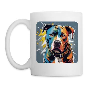 Cool Pitbull Dog - Mug - white - Left