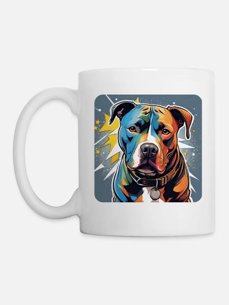 Cooler Pitbull Hund - Tasse - Weiß