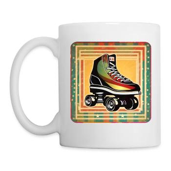 Cool Disco Roller Skate Style Rétro - Mug blanc - blanc - Gauche