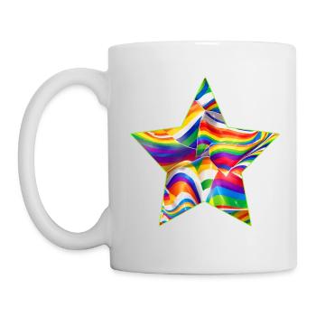 Star of Rainbow Colors - Mug - white - Left