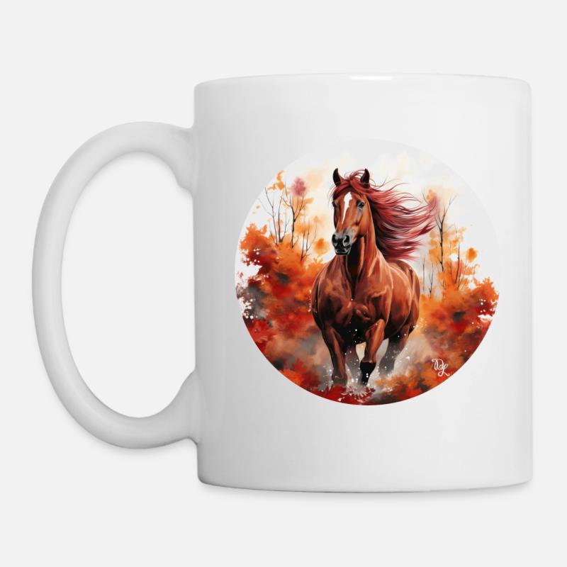 Cheval 💖 de couleur renard - Mug blanc - blanc