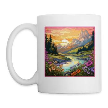 Love Nature à la Jugendstil - Tasse - Weiß - Links